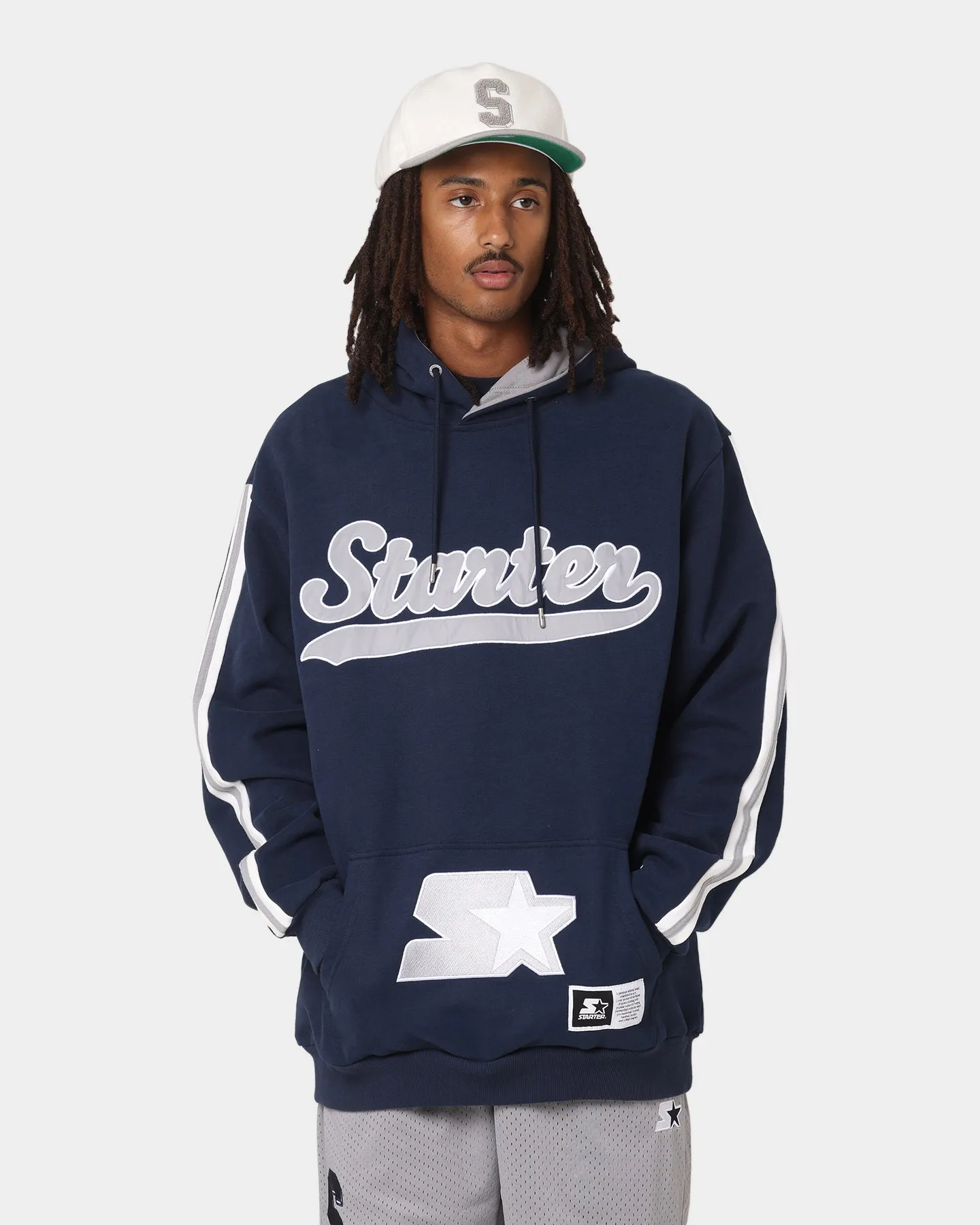 Starter Script Stripe Hoodie Navy