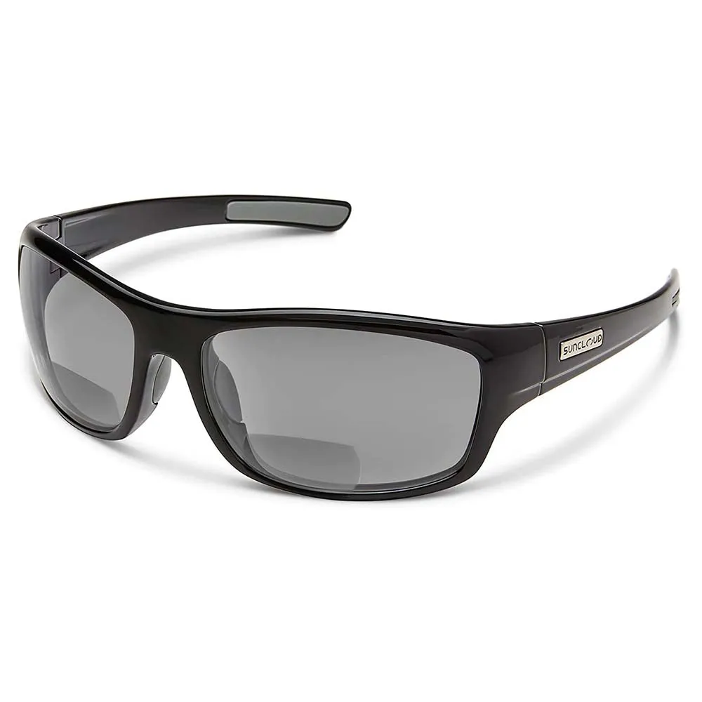 Suncloud Unisex Black Frame Gray Lens Polarized Cover Reader Sunglasses - S-CVRPPGYBK250