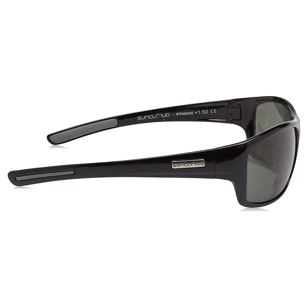 Suncloud Unisex Black Frame Gray Lens Polarized Cover Reader Sunglasses - S-CVRPPGYBK250