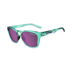 Tifosi Smirk Sunglasses in Aqua Shimmer with Rose Mirror Lenses