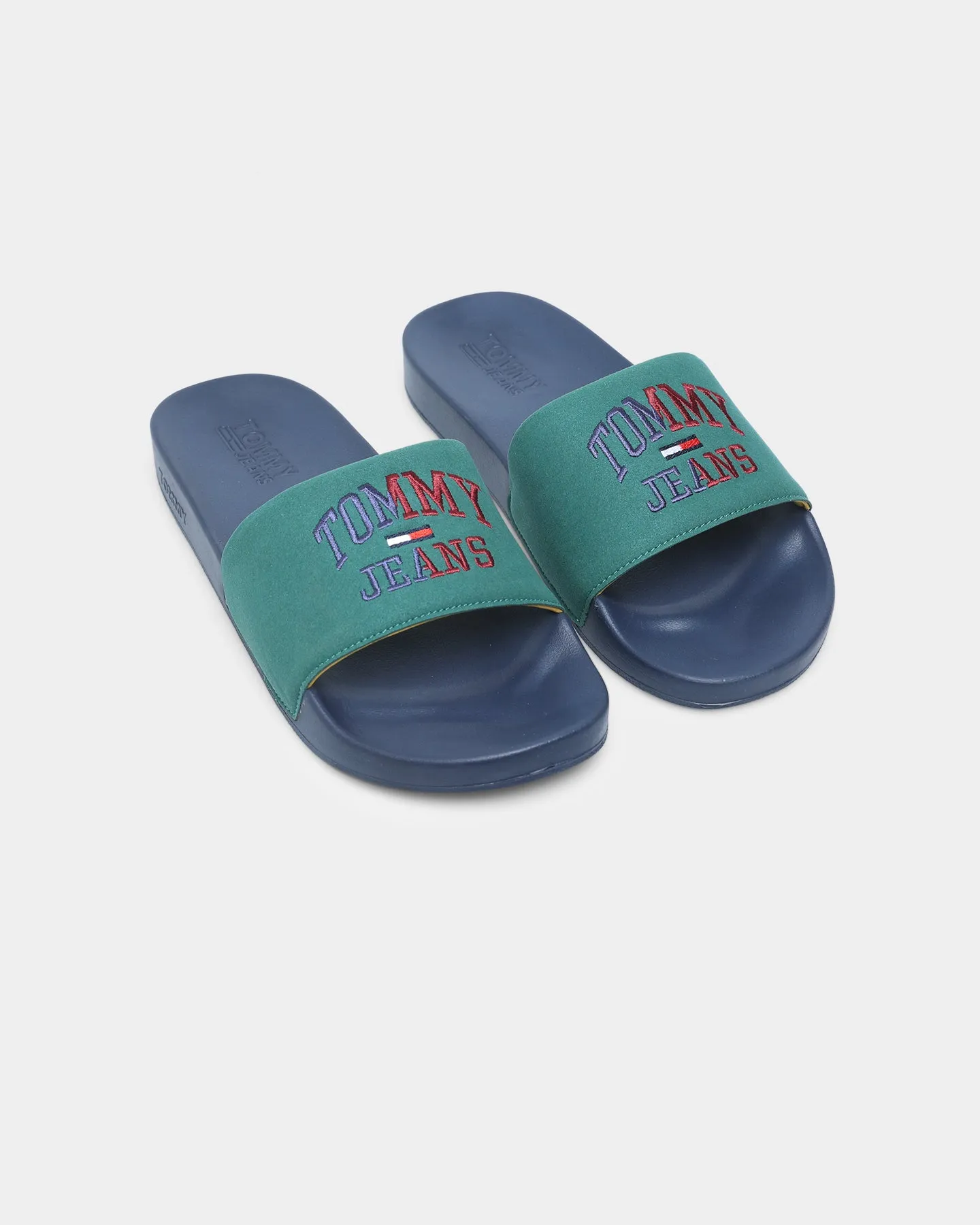 Tommy Jeans Varsity TJ Pool Slides Rural Green