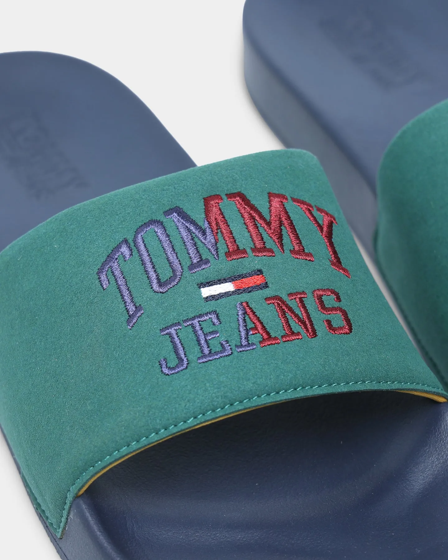 Tommy Jeans Varsity TJ Pool Slides Rural Green